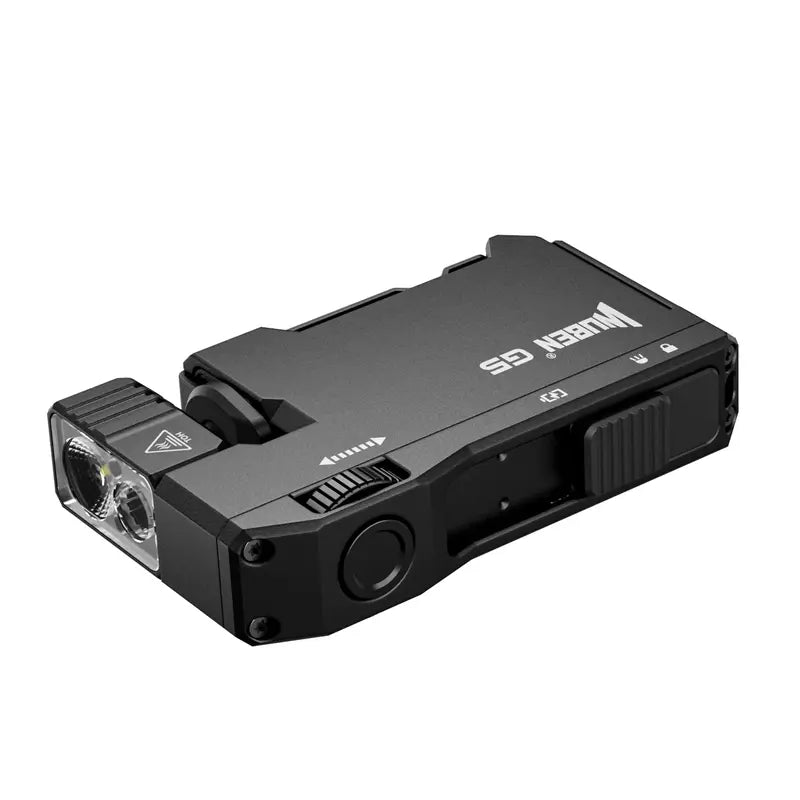 Rechargeable Mini EDC Flashlight, 400-Lumen USB-C Pocket Flashlight with RGB Light, 180° Rotating Head & Magnetic Clip for Camping, Work & Everyday Carry